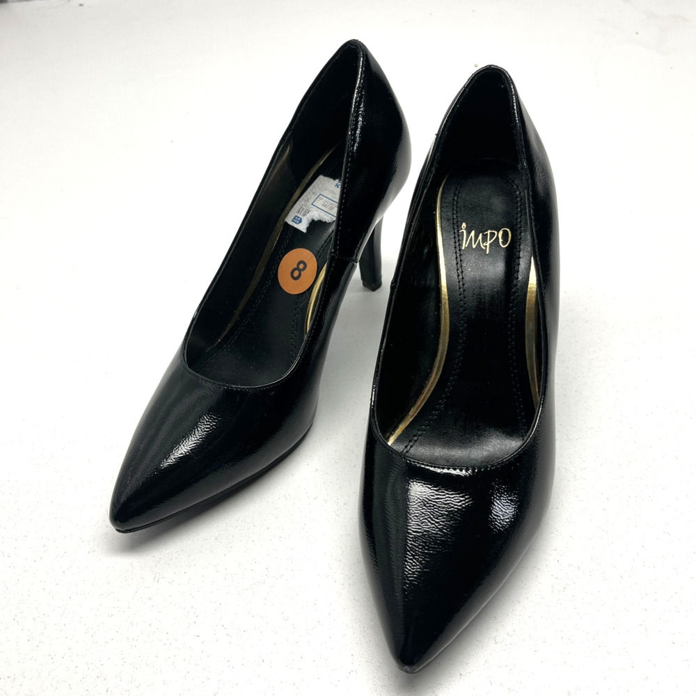 MPO Black gloss Heels Size 8